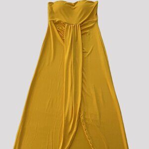 Umenlele Women’s Strapless Ruched High Waist Wrap Split Dress